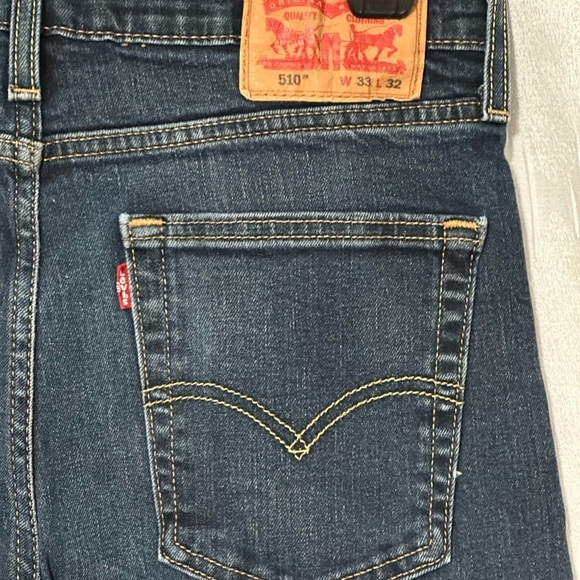 Levi's Dark Blue 510™ SKINNY FIT MEN'S JEANS - Picture 5 of 12